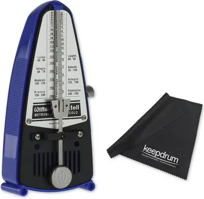 Produktbild von Wittner Metronom Taktell Piccolo mechanisch Blau mit Tuch