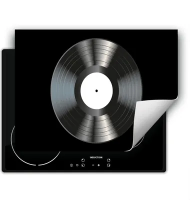Produktbild von DarHaus Herdabdeckplatte 80x52 cm Anti Rutsch Matte Aufrollbar, schwarz - Vinyl