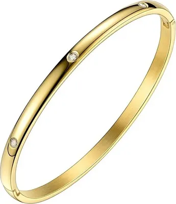 Produktbild von ROUGEMONT r Damen Trend Armreif 18K Gold 60mm Hypoallergen Wasserfest