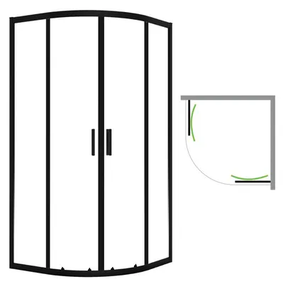 Immagine prodotto di Laveo DESNA box doccia a quarto di cerchio 90x90 cm JKD_796Z