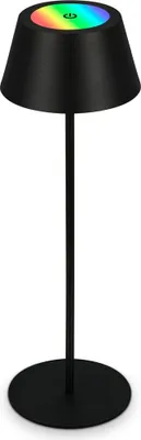 Produktbild von LED Akku-Tischleuchte Tischlampe höhenverstellbar IP44 schwarz RGB innen außen