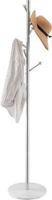 Zdjęcie produktu dla Wieszak na płaszcze VEVOR, 370x370x1730 mm, wieszak na płaszcze z solidną marmurową podstawą i 8 haczykami, wieszak na płaszcze w kształcie drzewa do przedpokoju, biura, salonu, wieszak na płaszcze, kapelusze