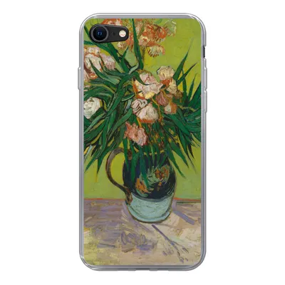 Produktbild von MuchoWow® Handyhülle Schutzhülle Hülle für iPhone 7 Der Oleander - Vincent van Gogh Silikon Softcase Handy Hülle - Kartenhalter