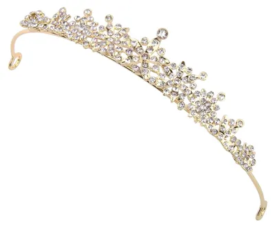 Produktbild von Haarkrone Diadem Tiara - Kristall-Strass - Gold und Silber - Für Hochzeit und Feier
