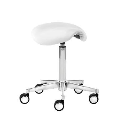 Produktbild von Mayer Drehhocker "Expert", mit Sattelsitz, Weiß