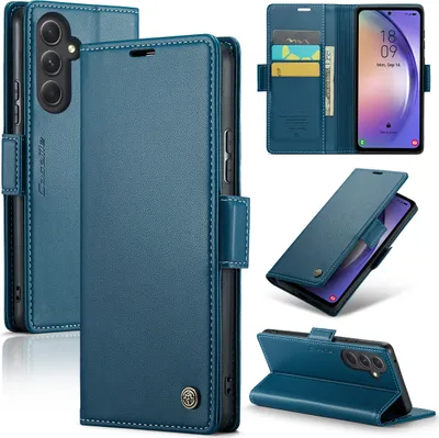 Produktbild von Galaxy A54 Hülle, Leder Brieftasche Kartenfach Schutzhülle mit Standfunktion für Samsung Galaxy A54 Blau