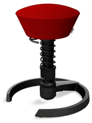 Produktbild von Swopper Air – Ergonomischer Hocker mit weicher Polsterung – Höhenverstellbarer Bürohocker ohne Rollen – Sitzhocker für einen gesunden Rücken, Feder Standard