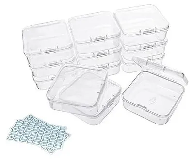 Zdjęcie produktu dla Pudełka do przechowywania małych części plastikowe przezroczyste 24 szt