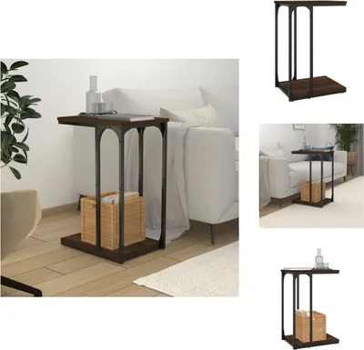 Obrázek produktu pro vidaXL Odkládací stolek hnědý dubový vzhled 40x30x60 cm materiál na bázi dřeva - Odkládací stolky