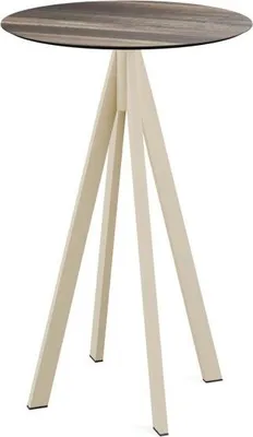 Produktbild von Infinity Stehtisch Sand gestell + Tropical Wood HPL Ø70 cm