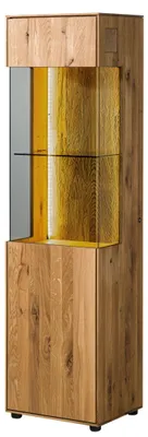 Produktbild von MASSIVMOEBEL24 Vitrine Wildeiche 45x38x168 natur geölt WIEN #230