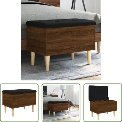Produktbild von The Living Store Sitzbank mit Stauraum Braun Eichen-Optik 62x42x46 cm