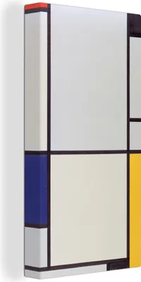 Zdjęcie produktu dla MuchoWow® - Obraz na płótnie - Tableau I - Piet Mondrian, obraz na ścianę, dekoracja ścienna do salonu, 20x40cm