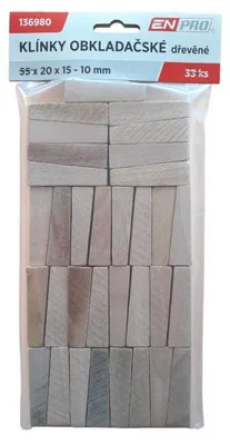 Produktbild von Bodenschlüssel aus Holz, 55 x 20 x 15 - 10 mm, 33 Stück, ENPRO