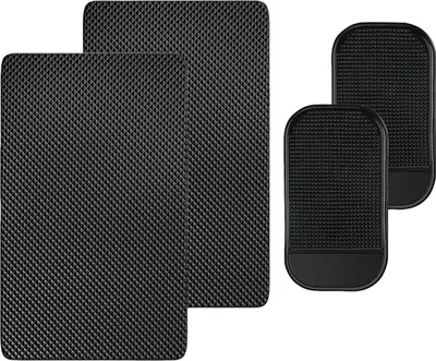 Produktbild von Antirutschmatte Auto Antirutsch Armaturenbrett Selbstklebend, 4 Stück Anti Rutsch Matte, Universelle Handy-Antirutschmatte, Silikon-Fixierpad für Autodekorationen, Brillen, Handys Verwendet.