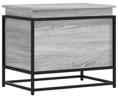Image de vidaXL Boîte de rangement avec couvercle Gris Sonoma 60x40x51,5 cm