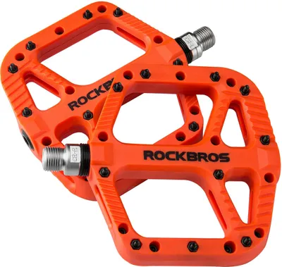 Produktbild von ROCKBROS Fahrradpedale Rennrad Pedale Nylon Plattform rutschfest Flat 1 Paar orange