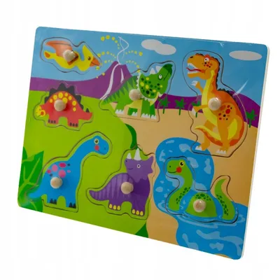 Immagine prodotto di Puzzle in legno Euro Baby - Dinosauri