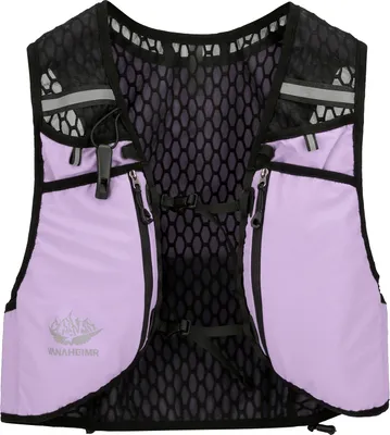 Zdjęcie produktu dla Kamizelka hydracyjna Vanaheimr z kieszeniami, regulowanymi paskami, unisex, kamizelka do biegania, kamizelka turystyczna, kamizelka rowerowa, fioletowa