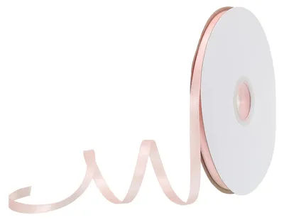 Satijnen Lint 10 mm x 46 m, Polyester, pfirsichrosa, Geschenkband