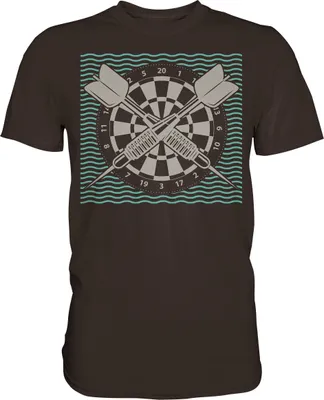 Produktbild von Dartscheibe Dart Sport Dartpfeile T-Shirt – Brown / XXL