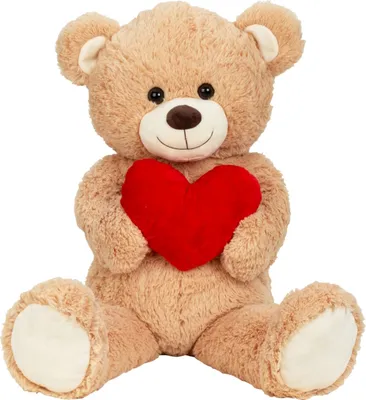 Produktbild von Riesen Teddybär Kuschelbär XL100 cm groß braun mit Herz Plüschbär Kuscheltier samtig weich