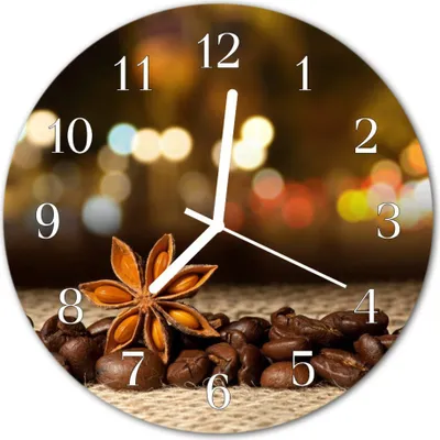 Produktbild von Glasuhr Wanduhr Küchenuhr Echt-Glas 30fi cm Anis braun