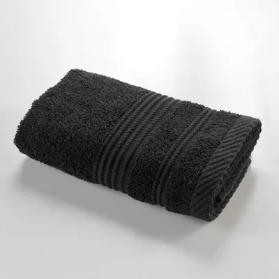 Immagine prodotto di Asciugamano da bagno, (30 x 50 cm), morbido, nero, in spugna