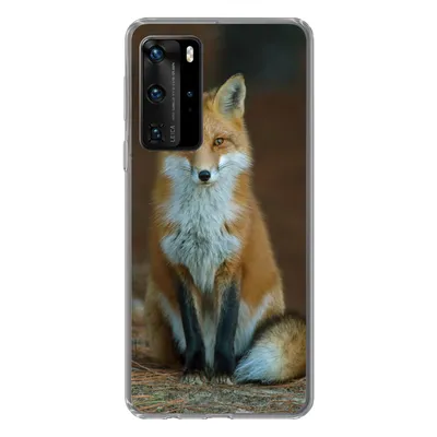 Produktbild von MuchoWow® Handyhülle Schutzhülle Hülle für Huawei P40 Pro Fuchs - Makro - Rot Silikon Softcase Handy Hülle - Schutz