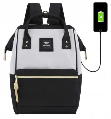Produktbild von Himawari 9001 Schulrucksack Damen Schwarz-Grau USB