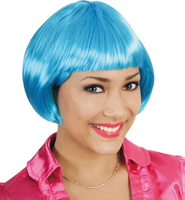 Produktbild von Perücke Cats Blau für Erwachsene Halloween Karneval Fasching Party