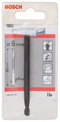 Produktbild von Bosch Fräsbohrer HSS, 6 mm, 85 mm, d 6 mm