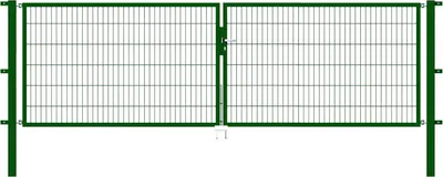 Obrázek produktu pro Dvojitá brána Alberts Flexo s příslušenstvím, k zabetonování, zelená, šířka 300 cm, výška 100 cm