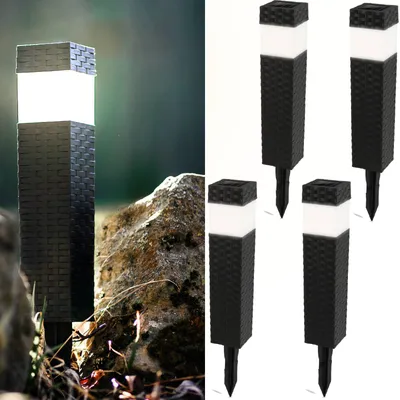 Produktbild von LUMILED Solarleuchten Garten 4er Set Solarlampen mit Erdspieß LED Solarlampe für außen Neutralweiß 4000K Solar Gartenleuchte 40 cm Solar-LED-Wegeleuchten Wegbeleuchtung Bodenleuchte 4 Stücke