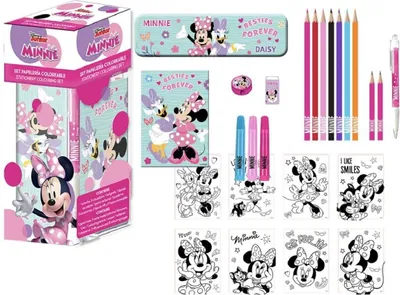 Immagine prodotto di Disney Minnie Set creativo da scrivere e colorare con motivo Minnie da colorare