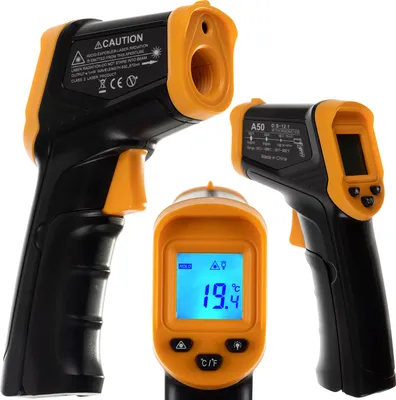 Zdjęcie produktu dla Pirometr Termometr na podczerwień Laserowe urządzenie do pomiaru temperatury -50 do 500°C Bezdotykowy wyświetlacz LCD 22544