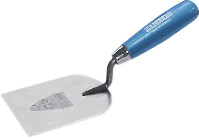 Image de Spatule de plâtrier, 50 mm, inox, manche bleu