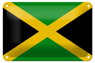 Produktbild von Blechschild Flagge Jamaikas 18x12cm flag of Jamaica Dekoration