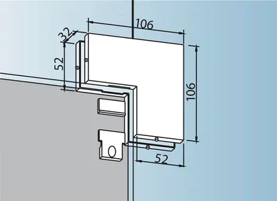Produktbild von Winkelverbindung PT 60, Glas 10 mm, Edelstahl (03.150) | Glastürbeschlag - Zubehör dormakaba