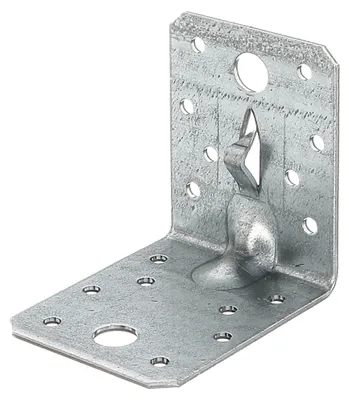 Produktbild von Alberts Winkelverbinder | mit Sicke und Fixierkralle zum Einschlagen | sendzimirverzinkt | 70 x 70 x 55 mm | 25er Set