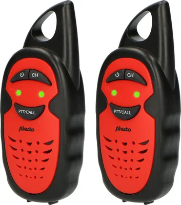 Produktbild von Alecto FR-05RD - Set mit zwei Walkie Talkies für Kinder, 3 km Reichweite, Schwarz/Rot
