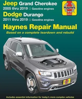 Obrázek produktu pro Jeep Grand Cherokee 2005 Thru 2019 and Dodge Durango 2011 Thru 2019 Haynes Repair Manual: Based on Complete Teardown and Rebuild
