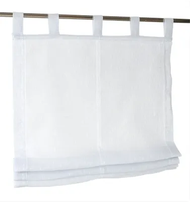Produktbild von Raffrollo / Schlaufenrollo Brondby für die Gardinenstange weiss - Breite ca. 100 cm x Höhe ca. 140 cm