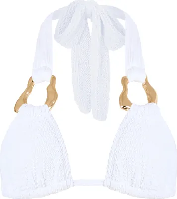 Produktbild von Moda Minx Bikinioberteil SCRUNCH mit tollen Schmuckelementen White L