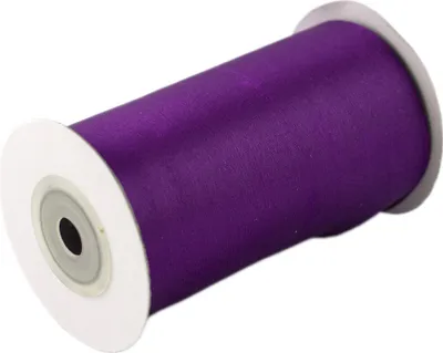 100mm breites, 10m langes, einseitig glänzendes Satinband in Lila - Purpur auf Rolle. Perfekt für Bastelprojekte und Geschenkverpackungen