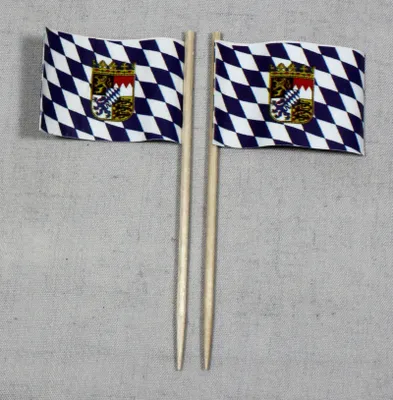 Produktbild von Party-Picker Flagge Bayern Papierfähnchen in Spitzenqualität 25 Stück Beutel