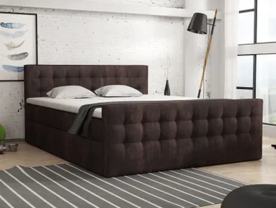 Produktbild von FEDVE Boxspringbett Schlafzimmerbett PUMIKAS , Doppelbett mit Bonell-Matratze und Toppera 200x200