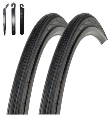 Produktbild von 2 x Kenda K-34 Fahrradreifen 27 x 1 1/4 (32-630) Schwarz inkl. Reifenheber