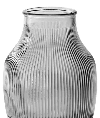 Produktbild von Jodeco Blumenvase - rauchgrau/transparentes Glas - 22 x 15,8/11,3 cm