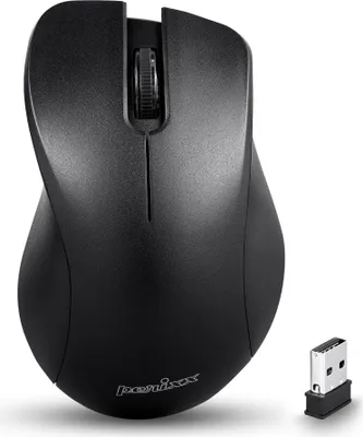 Produktbild von Perixx PERIMICE-621, rechts, Optisch, RF Wireless + Bluetooth + USB Type-A, 1600 DPI, Schwarz